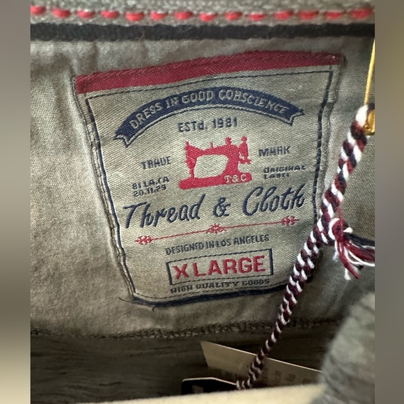 Thread and Cloth Mens XL brand new w/tags Grey - Picture 5 of 8